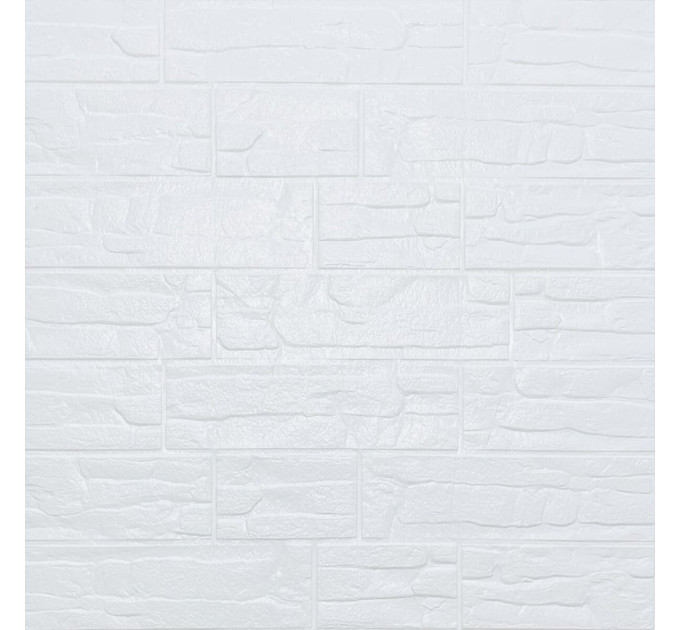 155-7 Панель стеновая 3D Камень 700х770х7мм Белый SW-00003396