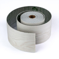 Гнучкий вініловий самоклеючий плінтус / багет самоклейка 5000х100х2мм, матовий Світле дерево