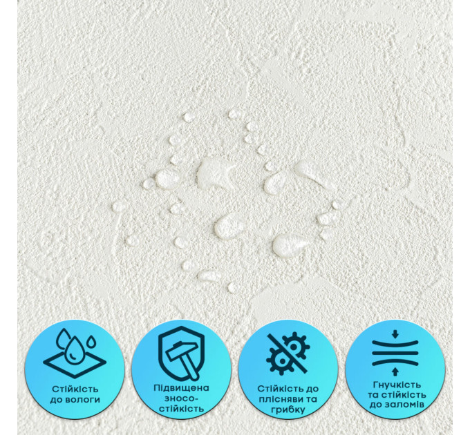 Самоклеюча гнучка штукатурка, декоративна плитка для стін в рулоні 600х3000х2,5мм, Біла (SW-00002996)