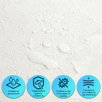 Самоклеюча гнучка штукатурка для стін, панель під штукатурку 600х600х2,5мм, Біла (SW-00002982)