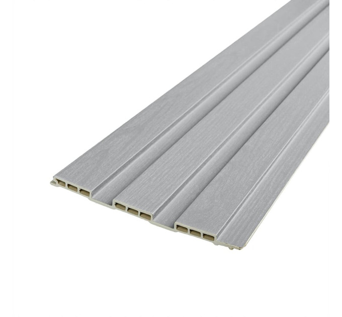 Декоративні рейки на стіну, рейкові панелі 290х20х1,1см, Світлий Сірий (SW-00003012)