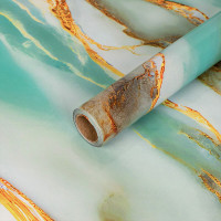 Самоклеюча плівка для меблів, ламінована, глянсова 60смх3м, Смарагдовий мармур (SW-00002627)