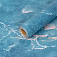 Самоклеюча плівка для меблів, ламінована глянсова 60смх10м, Блакитний мармур (SW-00002621)