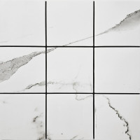 Самоклеящаяся PET плитка мозайка 30х30см, Белый мрамор квадраты (SW-00002444)