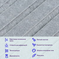 Самоклеючі звуко- та теплоізоляціних войлочних панелей 30х30см для стін та стелі, Сірий граніт (SW-00002708)
