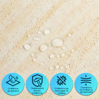 Самоклеюча гнучка штукатурка для стін, панель під штукатурку 600х600х2,5мм, Пісочний (SW-00002985)