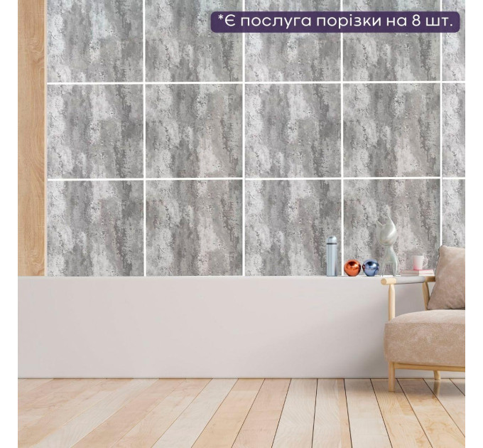Декоративная ПВХ плита для стен под платиновый мрамор 1,22х2,44м (OS-KL8235)