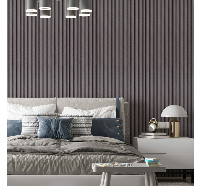 Декоративні рейки на стіну, рейкові панелі 290х20х2,7см, Сірий (SW-00003004)