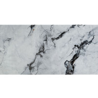 Самоклеюча PET плитка для стін 60х30см, глянсова, Білий мармур (SW-00002307)