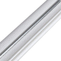 Гнучкий самоклеючий плінтус / багет самоклейка 2300х70х4мм, Білий з сірою смужкою Гнучкий самоклеючий плінтус / багет самоклейка 2300х70х4мм, Білий з сірою смужкою