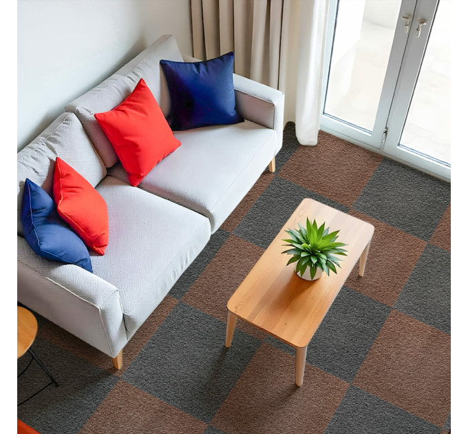 Плитка под ковролин без клеевого слоя 500х500х3мм Шоколад SW-00002710