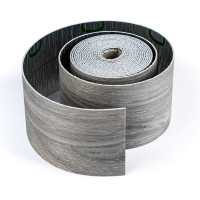 Гнучкий вініловий самоклеючий плінтус / багет самоклейка 5000х100х2мм, матовий Сіре дерево