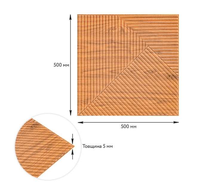 Самоклеющиеся 3D панели 50x50см под бамбук, 3Д панели самоклейка для стен, Золотое дерево (SW-00002885)
