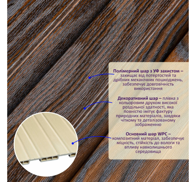 Декоративні рейки на стіну, рейкові панелі 290х20х1,1см (SW-00003008)