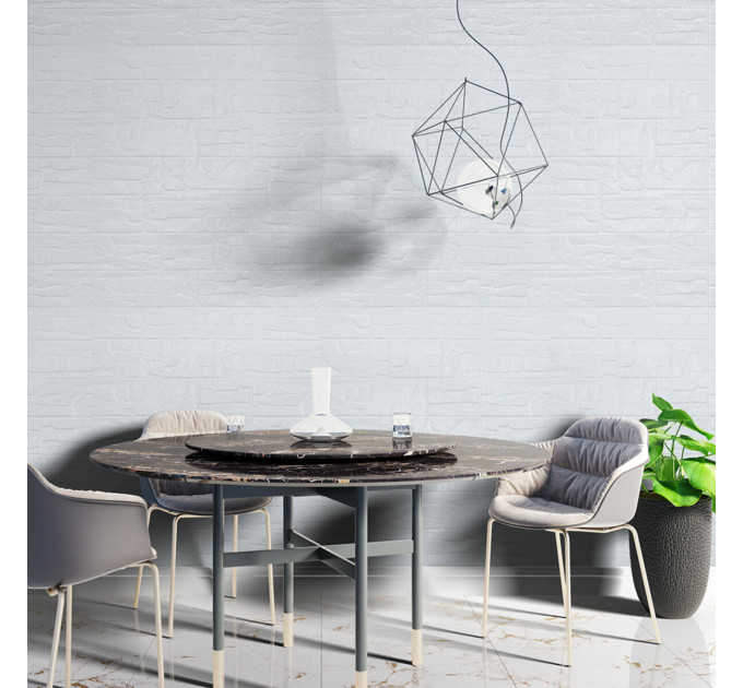 155-7 Панель стеновая 3D Камень 700х770х7мм Белый SW-00003396