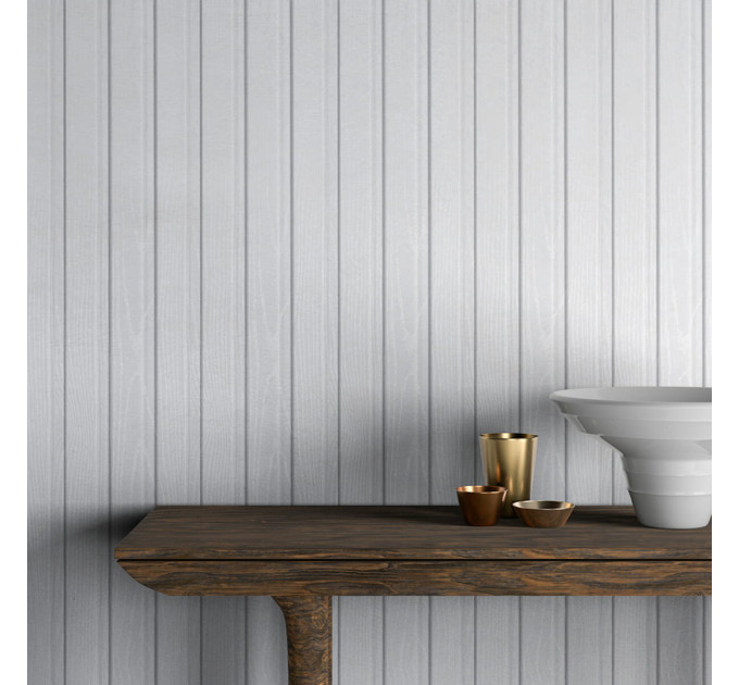 Декоративні рейки на стіну, рейкові панелі 290х20х1,1см, Біле дерево (SW-00003011)