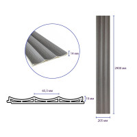 Декоративні рейки на стіну, рейкові панелі 290х20.5х1,4см (SW-00003020)