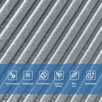 Самоклеючі 3Д панелі, 3D панелі самоклейка для стін 50x50см, Бамбук сірий (SW-00002878)