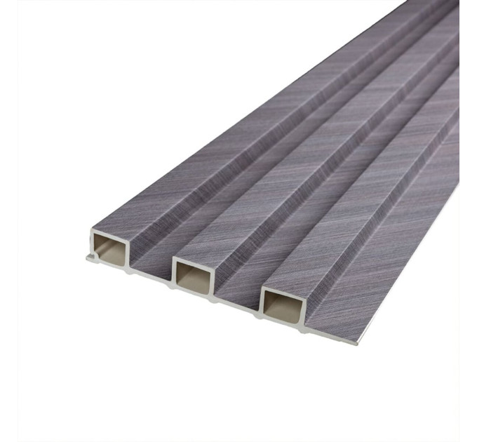 Декоративні рейки на стіну, рейкові панелі 290х20х2,7см, Сірий (SW-00003004)