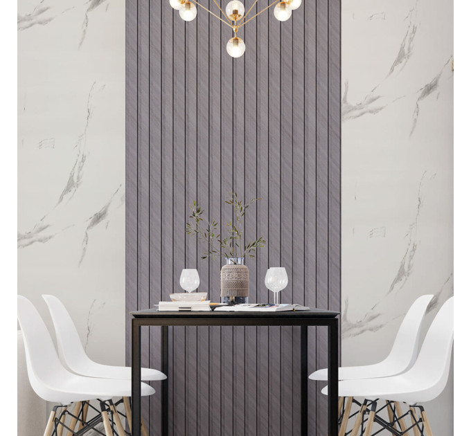 Декоративні рейки на стіну, рейкові панелі 290х20х1,1см, Сірий  (SW-00003010)