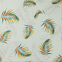 Самоклеющиеся 3D панели 70х70см, 3Д панели самоклейка для стен, Бежевые с папоротником (SW-00001983)