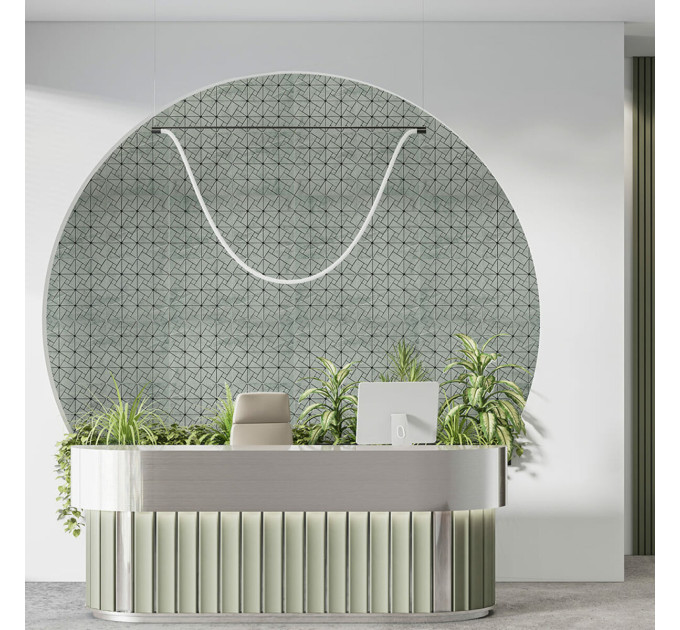 Самоклеящаяся PET плитка мозайка 30х30см, Серое оригами (SW-00002452)