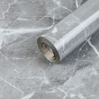 Ламінована самоклеюча плівка для меблів, під сірий мармур глянсова 60смх3м (SW-00002403)