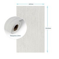 Самоклеюча гнучка штукатурка, декоративна плитка для стін в рулоні 600х3000х2,5мм, Світлий гранит (SW-00002991)