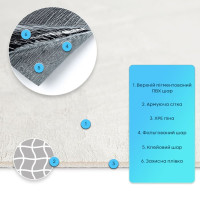 Самоклеюча гнучка штукатурка для стін, панель під штукатурку 600х600х2,5мм, Біла (SW-00002989)