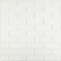 Самоклеючі 3Д панелі під білу цеглу 70х77х0,2см, 3D панелі самоклейка для стін (SW-00001914)