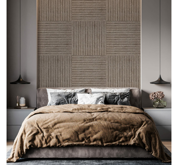 Самоклеючі звуко- та теплоізоляціних войлочних панелей 30х30см для стін та стелі, Коричневий (SW-00002706)