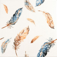 Самоклеющиеся 3D панели 70х70см, 3Д панели самоклейка для стен, Перья (SW-00002001)