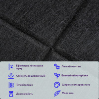 Самоклеючі звуко- та теплоізоляціних войлочних панелей 30х30см для стін та стелі, Чорний (SW-00002700)