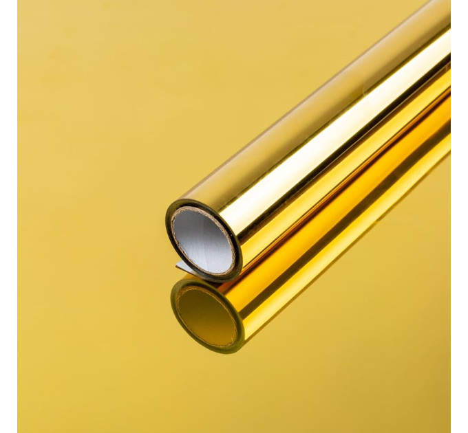 Зеркальная солнцезащитная плёнка для окон Золото 600х3000х0,08мм SW-00002720