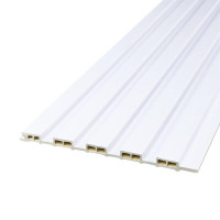 Декоративні рейки на стіну, рейкові стінові панелі 300х15х0,9см, Білий (SW-00001866)