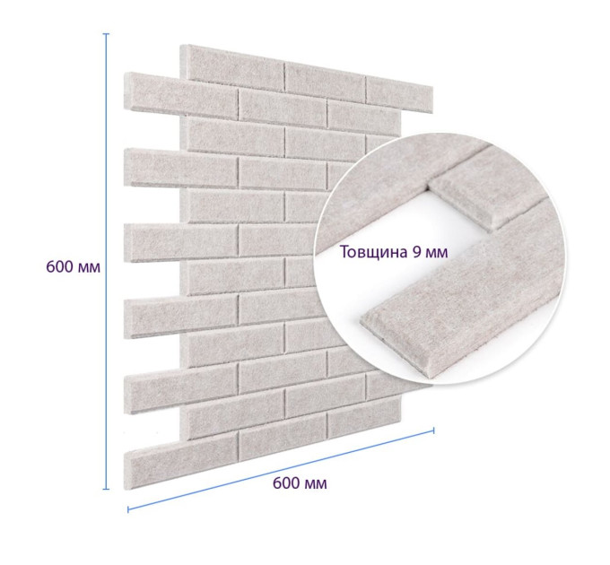 Самоклеючі звуко- та теплоізоляціних войлочних панелей 30х30см для стін та стелі, Сірий (SW-00002703)