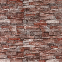 Самоклеючі 3Д панелі під цеглу червоний пісковик 70х77х0,2см, 3D панелі самоклейка для стін (058-2)