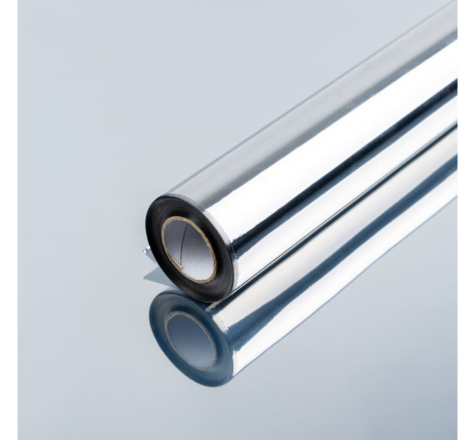 Зеркальная солнцезащитная плёнка для окон Серебро 600х10000х0,08мм SW-00002719