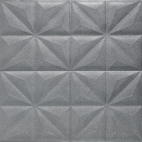Панель стеновая 3D 695х695х4мм Серебряный бриллиант SW-00003304