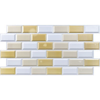 УЦІНКА! Декоративні пластикові ПВХ панелі для стін під цеглу 960х480х4мм, Біло-бежеві (SW-00002423)