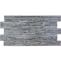 Декоративні пластикові ПВХ панелі для стін під сіре каміння 960х480х4мм (SW-00001838)