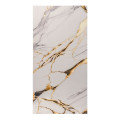 Декоративна ПВХ плита для стін під мармур 1,22х2,44м, Білий с золотом (SW-00002593)