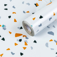 Ламінована самоклеюча плівка для меблів, біла глянсова 60смх10м, Терацо (SW-00002396)