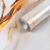 Ламінована самоклеюча плівка для меблів, глянсова 60смх10м, Вогняний мармур (SW-00002395)