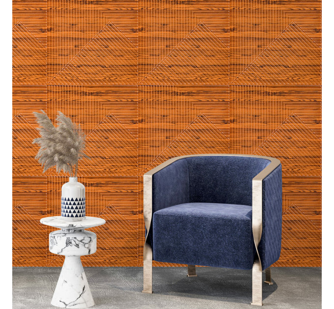 Самоклеющиеся 3D панели под бамбук, 3Д панели самоклейка для стен 50x50см, Дерево (SW-00002882)