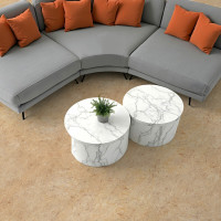 Самоклеюча вінілова LVT плитка на підлогу 45,7х45,7см, вінілове підлогове покриття під бежевий мармур