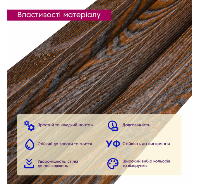 Декоративні рейки на стіну, рейкові панелі 290х20х2,7см (SW-00003002)