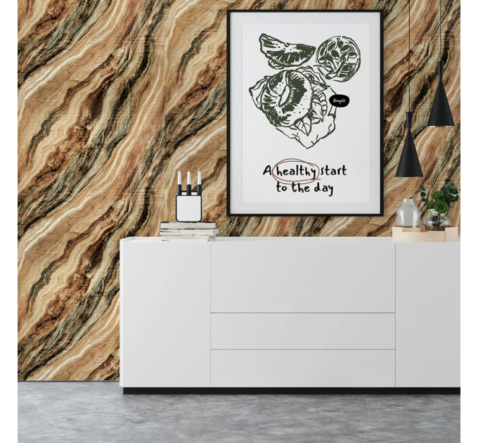 Самоклеящаяся стеновая PET плитка в рулоне 600х3000х2мм SW-00003295