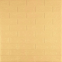 Самоклеючі 3Д панелі під жовто-пісочну цеглу 70х77х0,2см, 3D панелі самоклейка для стін (SW-00001909)