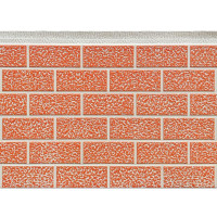 Фасадні панелі з утепленням металеві PU, сайдинг для фасаду під червону цеглу 3800х415х15мм